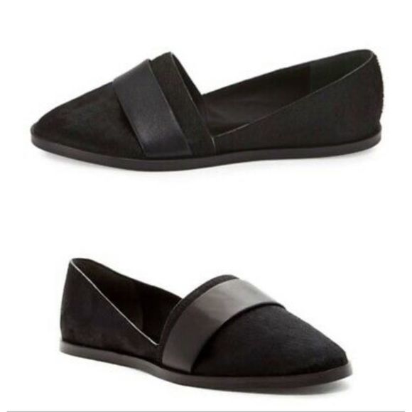 VINCE Mason (Maxon) Black Genuine Calf Hair Flats - Picture 1 of 15